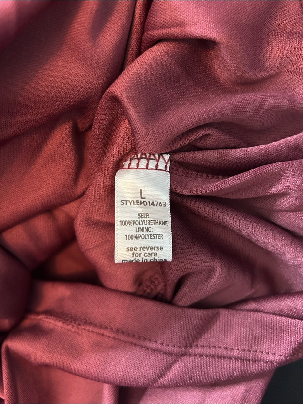 NWT Active USA One Should Faux Leather Mini Dress - Size L, Burgundy - Picture 6 of 12